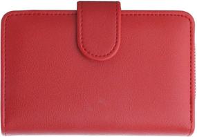 img 2 attached to DAVIDJONES Ladies Compact Genuine Leather Handbags & Wallets - Fashionable and Practical Wallets for Women