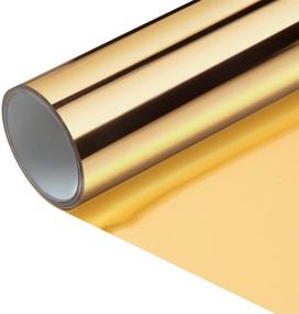 img 4 attached to 🔆 Gold Metallic HTV Heat Transfer Foil Vinyl 10 inches - 5ft Rolls - Iron on Vinyl Works with Silhouette Cameo and Other Cutters - DIY Design for T-Shirt Decoration