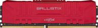 💥 enhance gaming performance with crucial ballistix 3000 mhz ddr4 dram desktop memory 8gb cl15 bl8g30c15u4r (red) logo
