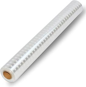 img 3 attached to 115ft Clear Cellophane Wrap Roll - 33 in x 115 ft - 2.5 mil Thickness with Small White Spots - Gift Wrap Cellophane for Flowers, Baskets, Arts & Crafts, Treats - Food Safe