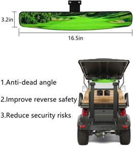 img 2 attached to WLOOD Panoramic Convex Golf Cart Mirror: Enhanced Rear View for EZGO, Club Car, Yamaha