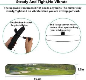 img 3 attached to WLOOD Panoramic Convex Golf Cart Mirror: Enhanced Rear View for EZGO, Club Car, Yamaha