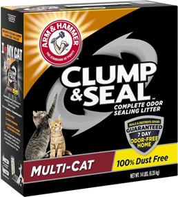 img 2 attached to 🐱 Arm & Hammer Clump & Seal Litter, Multi-Cat, 14 Lbs: Highly Effective Odor Control for Multiple Cats