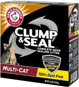 img 1 attached to 🐱 Arm & Hammer Clump & Seal Litter, Multi-Cat, 14 Lbs: Highly Effective Odor Control for Multiple Cats