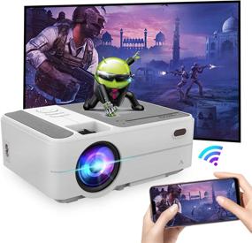 img 4 attached to Wifi Projector Smart Portable Mini HD Movie Projector 1080P Support Mobile LED Wireless Bluetooth Video Projectors HDMI USB VGA AV Audio SD Port For Smartphone Tablet DVD Laptop TV