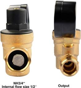 img 1 attached to 🚰 RVGUARD RV Water Pressure Regulator Valve: Brass Lead-Free Adjustable Reducer with Gauge & Inlet Screen Filter for RV Camper Travel Trailer