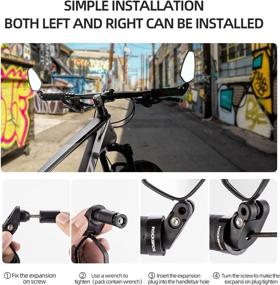 img 1 attached to ROCKBROS Handlebars Adjustable Rearview Mountain Sports & Fitness