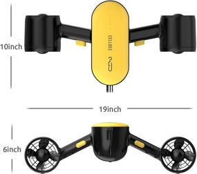 img 3 attached to 🌊 CellBee Underwater Sea Scooter with Camera: Dual Motors, Max Depth 100FT, 45min Battery Life, 4mph Speed - Perfect for Water Sports, Swimming Pool, Diving - Ideal for Kids and Adults