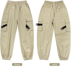 img 1 attached to Брюки для девочек Rolanko Jogger Running Clothing для бега: Брюки и капри