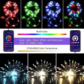 img 3 attached to 🏮 Peteme Smart WiFi Rope Lights: 33ft 100 Led RGB Color Changing Music Sync Outdoor Waterproof String Lights with Alexa & Google Home Compatibility - Voice Control for a Bright and Vibrant Atmosphere