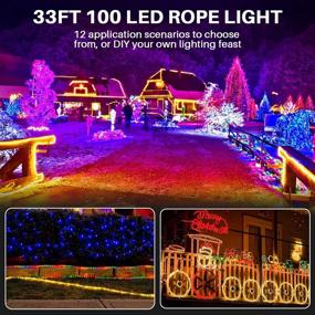 img 1 attached to 🏮 Peteme Smart WiFi Rope Lights: 33ft 100 Led RGB Color Changing Music Sync Outdoor Waterproof String Lights with Alexa & Google Home Compatibility - Voice Control for a Bright and Vibrant Atmosphere