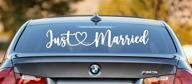 улучшите свое событие с виниловой наклейкой 26x5 just married car decorations: съемные и элегантные блески для душа для невесты, церковных свадеб и медового месяца. логотип