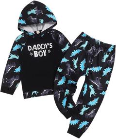 img 4 attached to Toddler Clothes Outfits Pullover Sweatshirt Boys' Clothing