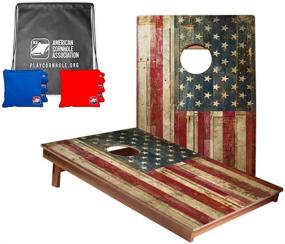 img 4 attached to ACA American Cornhole Association Game Bean Bag Toss Set: Ultimate Outdoor Fun for Adults & Kids - Perfect for Lawn, Tailgate, Camping Excitement