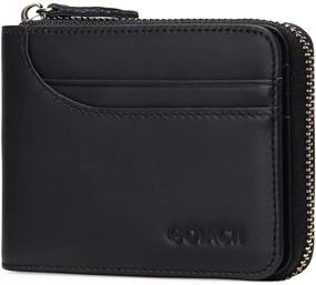 img 4 attached to 💼 Genuine Leather Men's Wallet - Compact Pocket Wallet for Cards, Cash, and Accessories