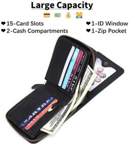 img 3 attached to 💼 Genuine Leather Men's Wallet - Compact Pocket Wallet for Cards, Cash, and Accessories