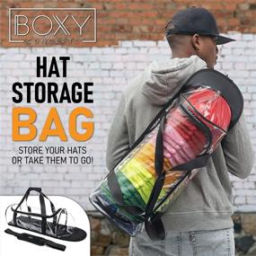 img 2 attached to Organize and Display Your Hat Collection with the Boxy Concepts Hat Storage Bag - Holds 24 Hats - Transparent Baseball Hat Organizer and Travel Holder