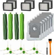 🧹 rongju 20 pack replacement parts for irobot roomba i7 i7+ i3 i3+ i4 i4+ i6 i6+ i8 i8+ j7 j7+/plus e5 e6 e7 vacuum cleaner, 2-pack rubber brush rollers, 6-pack hepa filters, 6-pack side brushes, 6-pack vacuum bags logo
