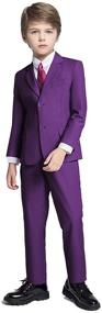 img 3 attached to 👔 Fersumm Boys Suit: 5-Piece Kids Party Tuxedo Set with Tie for Boy Formal Occasions