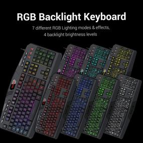 img 2 attached to Ultimate Gaming Bundle: Redragon S101 Wired RGB Backlit Keyboard and Mouse with Gaming Mouse Pad & Headset - Windows PC Gamer Combo (Black)