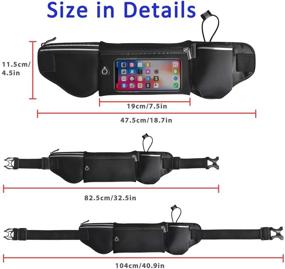 img 2 attached to 🏃 REALIKE Running Hydration Belt Pack Waist Bag with Water Bottle Holder - Double Zipper Pouch - Reflective Adjustable Strip - Fit for iPhone Xs max - for Running, Cycling, Hiking Outdoor Sport