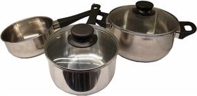 img 2 attached to Ikea 5-Piece Saucepan Set with Glass Lid - Induction Compatible Stainless Steel