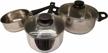 ikea 5-piece saucepan set with glass lid - induction compatible stainless steel logo
