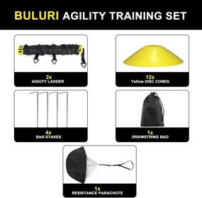 img 2 attached to 🏋️ Buluri Fitness Agility Ladder & Sport Speed Training Set; Ultimate Outdoor Workout Equipment