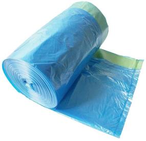 img 4 attached to 🗑️ 100 Count Drawstring Trash Bags for Office and Home - Blue 2.6-4 Gallon Garbage Bag Liners