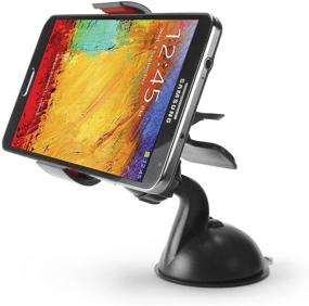 img 3 attached to 📱 MT G KIT-2 Smartphone Claw Holder: Accessory Basics with 360° Swivel Rotation, Sticky Dashboard Windshield Suction Mount for Smartphones up to 4 Inches Wide