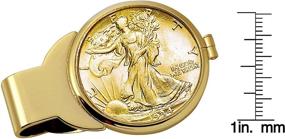 img 1 attached to Exquisite Gold Layered Walking Liberty Goldtone Coin: A Unique Piece of Elegance