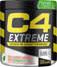 img 4 attached to 🍒 C4 Extreme Natural Zero Pre Workout Powder - Cherry Limeade Flavor, Energy Supplement for Men & Women, 200mg Caffeine + Beta Alanine + Creatine, 30 Servings