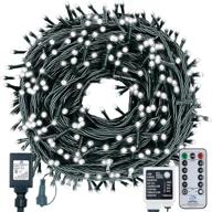 500 led christmas string lights - 164ft long tree lights with remote control, connectable, 8 modes & timer - cool white twinkle starry lights for halloween, patio, garden, wedding, party decor - decute логотип