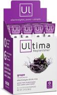 🍇 ultima replenisher hydrating electrolyte powder - grape flavor, 20 count box, sugar-free, carb-free, calorie-free, keto-friendly, gluten-free, non-gmo, vegan logo