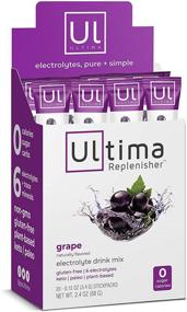 img 4 attached to 🍇 Ultima Replenisher Hydrating Electrolyte Powder - Grape Flavor, 20 Count Box, Sugar-Free, Carb-Free, Calorie-Free, Keto-Friendly, Gluten-Free, Non-GMO, Vegan