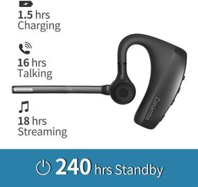 img 2 attached to 🎧 Conambo Bluetooth Headset with CVC8.0 Noise Cancelling Dual Mic, Wireless Bluetooth Earpiece V5.0 Hands-Free Earphones, for iPhone and Android Cell Phones - Ideal for Drivers, Truckers, and Business Professionals.