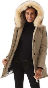 img 4 attached to 🧥 Warm & Stylish Molemsx Women's Duck Down Long Parka Winter Jacket with Fur Hood - Puffer Coat for Ultimate Warmth