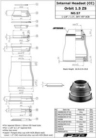 img 1 attached to 🔧 FSA No.57 Orbit Headset Sealed Bearing 1.5 ZS 1-1/8 to 1.5 Tapered Integrated, XTE1531: High-Performance Headset with Superior Bearing Seal Technology