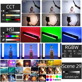 img 1 attached to 🎥 Weeylite K21 RGB Волшебный световой жезл Handheld LED: Магнит, Регулировка цвета и контроль через приложение для фотографии и видеосъемки