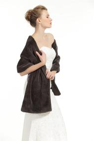 img 2 attached to Shawl Shrug Winter Bridal Wedding Women's Accessories for Scarves & Wraps