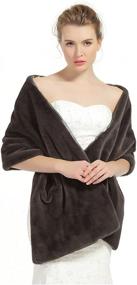 img 4 attached to Shawl Shrug Winter Bridal Wedding Women's Accessories for Scarves & Wraps