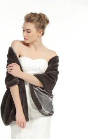 img 3 attached to Shawl Shrug Winter Bridal Wedding Women's Accessories for Scarves & Wraps