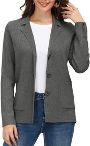img 4 attached to 👚 Women's Lightweight Front Classic Blazer - Stylish Clothing for Women