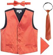 👔 olivia koo 4 piece formal suit vest set: perfect for baby and big boys (sizes 3t to 16) logo