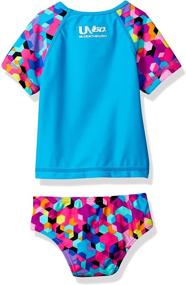 img 1 attached to Speedo Girls' UV Swim Shirt Short Sleeve Rashguard Set - Discontinued - Sun Protection, Comfort, and Style