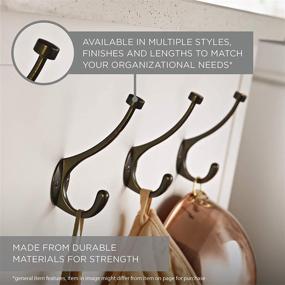 img 1 attached to 🧣 Satin Nickel Double Robe Hook with Ball End (5 Pack) by Franklin Brass B46115M-SN-C