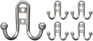 🧣 satin nickel double robe hook with ball end (5 pack) by franklin brass b46115m-sn-c logo