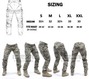 img 3 attached to 👖 Men's Airsoft Wargame Tactical Pants with Knee Protection and Air Circulation System - Ultimate Survival Tactical Gear