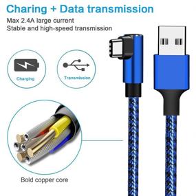 img 2 attached to 🔌3 Пакет зарядного устройства Galaxy S10 YWXTW USB Type C кабель 10FT - Быстрая зарядка для Samsung Galaxy S21 S20 S10 S9 S8 Plus - Совместим с чехлом & Прочный Нейлоновый Плетеный - Синий 10FT