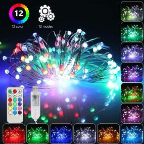 img 3 attached to Vibrant RGB Christmas Fairy Lights: 33ft 100 LED String Lights with Remote – USB Powered Color Changing, Timer & 12 Modes for Bedroom, Holiday, and Christmas Tree Decorations